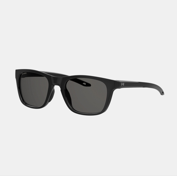 Unisex UA Raid Polarized Sunglasses Shiny Black/Gray - Picture 1 of 6